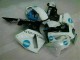 05-06 White Blue CBR600RR Motorcycle Fairing 05-06 White Blue CBR600RR Motorcycle Fairing