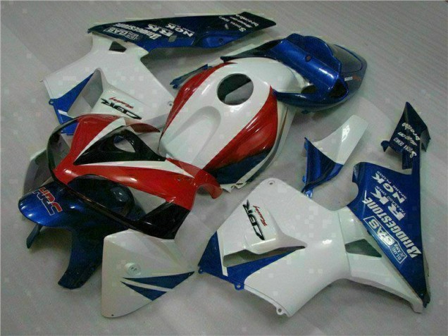 05-06 White Blue CBR600RR Motorcycle Fairings 05-06 White Blue CBR600RR Motorcycle Fairings