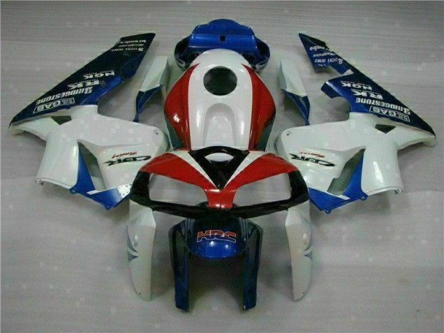 05-06 White Blue CBR600RR Motorcycle Fairings 05-06 White Blue CBR600RR Motorcycle Fairings