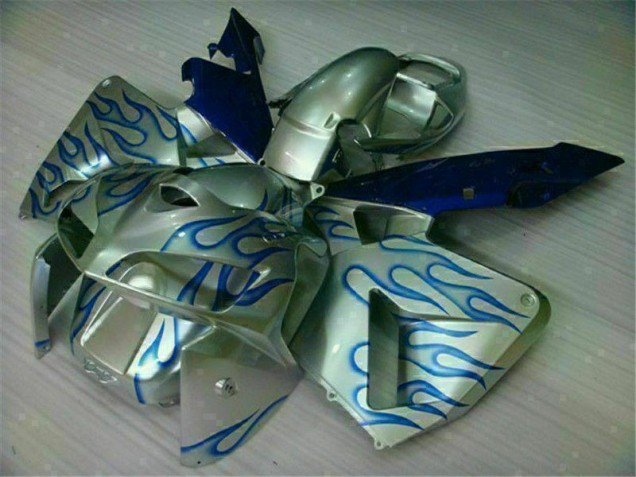 05-06 White Blue Flame CBR600RR Motorcycle Fairings