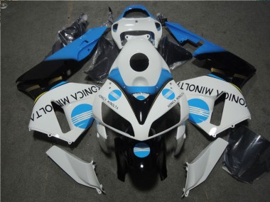 05-06 White Blue Konica Minolta CBR600RR Motorcycle Fairing