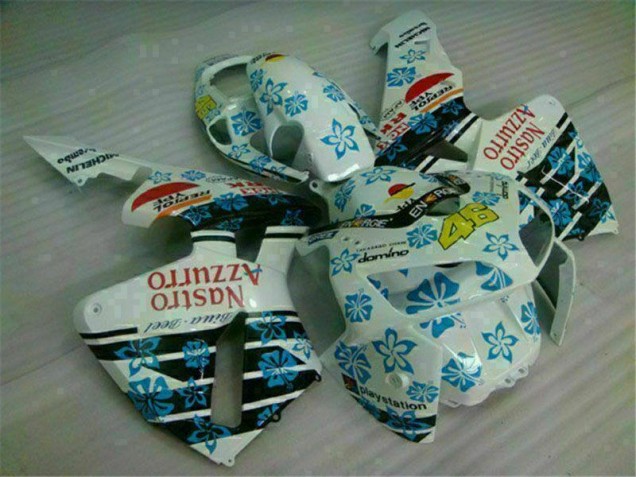 05-06 White Blue Nastro Azzurro 46 CBR600RR Motorcycle Fairing 05-06 White Blue Nastro Azzurro 46 CBR600RR Motorcycle Fairing