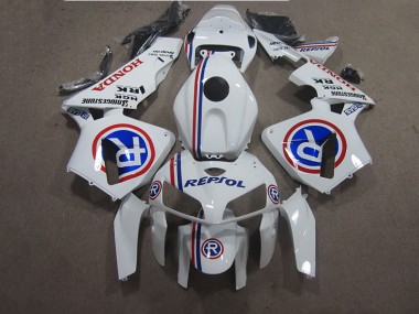 05-06 White Blue Repsol CBR600RR Motorcycle Fairings