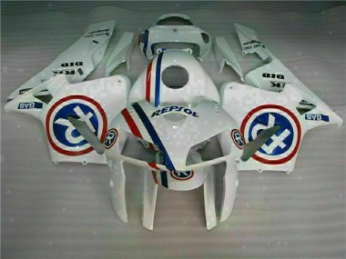 05-06 White CBR600RR Motorcycle Fairing Kits & Plastic