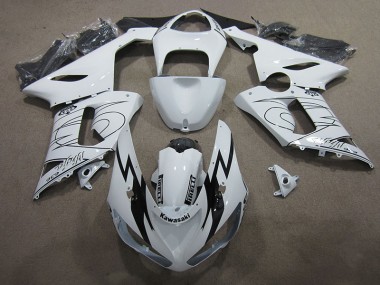 05-06 White Ninja 636 ZX6R Motorcycle Fairings