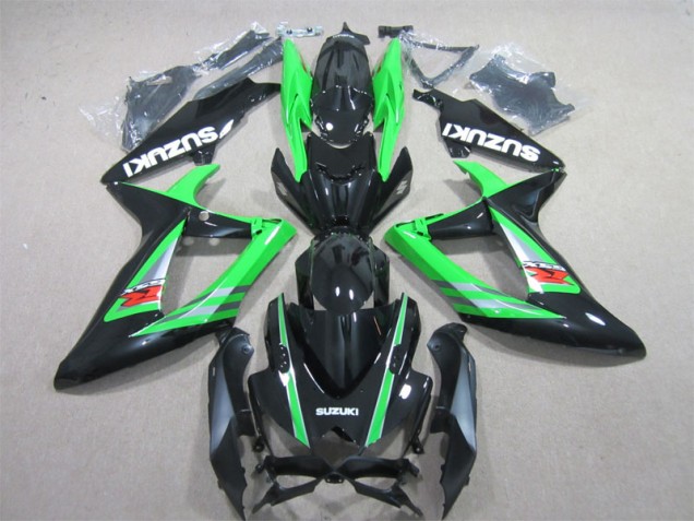 06-07 Black Green GSXR 600 Motorcycle Fairings 06-07 Black Green GSXR 600 Motorcycle Fairings