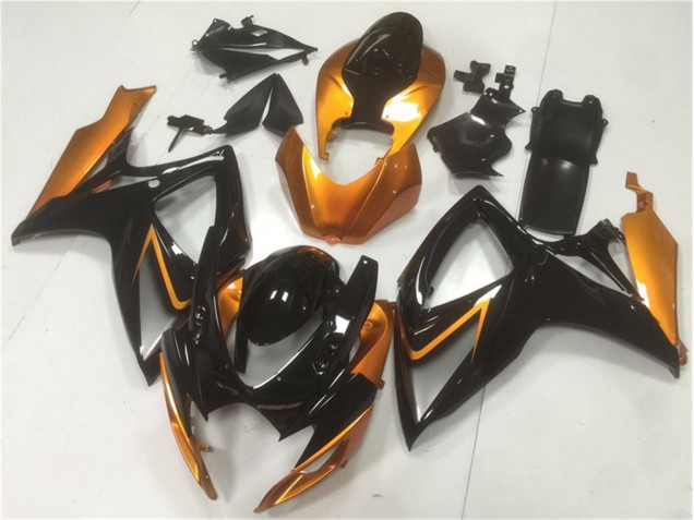 06-07 Black Orange GSXR 600/750 Motorcycle Fairing 06-07 Black Orange GSXR 600/750 Motorcycle Fairing