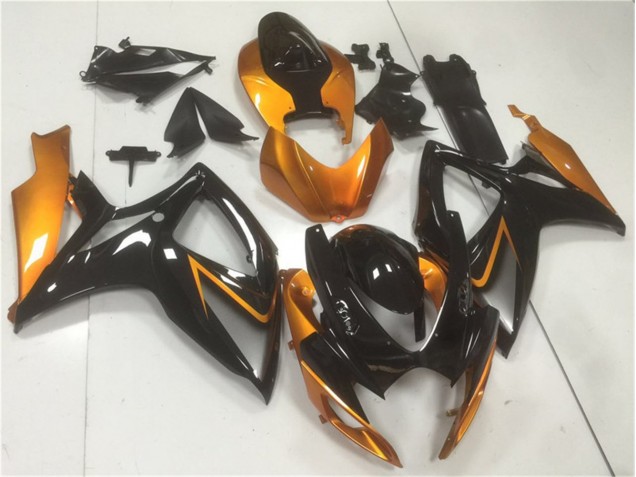 06-07 Black Orange GSXR 600/750 Motorcycle Fairing 06-07 Black Orange GSXR 600/750 Motorcycle Fairing