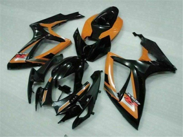 06-07 Black Orange GSXR 600/750 Motorcycle Fairings