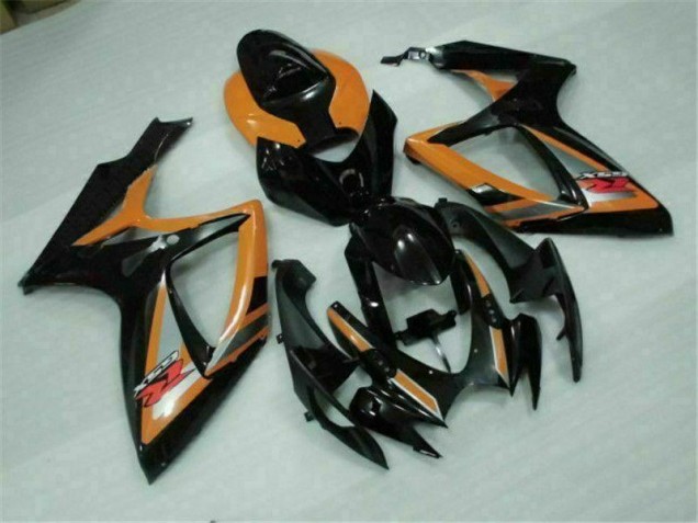 06-07 Black Orange GSXR 600/750 Motorcycle Fairings
