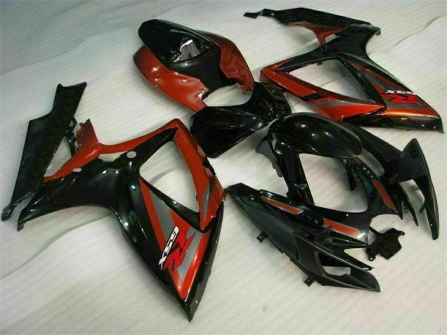 06-07 Black Red GSXR 600/750 Motorcycle Fairing 06-07 Black Red GSXR 600/750 Motorcycle Fairing