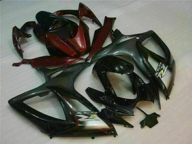06-07 Black Red GSXR 600/750 Motorcycle Fairings 06-07 Black Red GSXR 600/750 Motorcycle Fairings