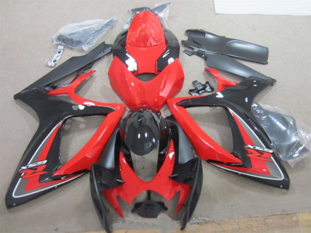 06-07 Black Red GSXR 600 Motorcycle Fairings 06-07 Black Red GSXR 600 Motorcycle Fairings