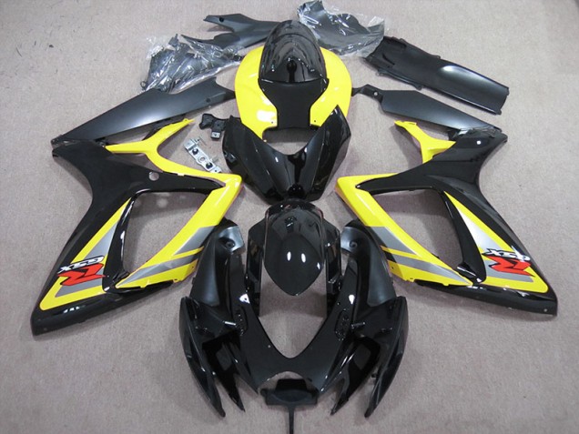 06-07 Black Yellow GSXR 600 Motorcycle Fairings 06-07 Black Yellow GSXR 600 Motorcycle Fairings