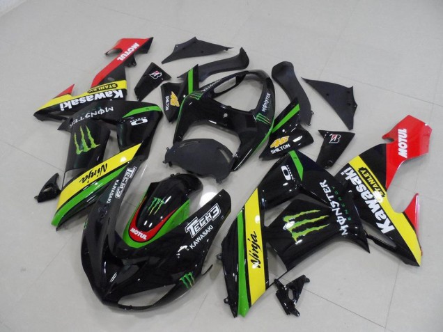06-07 Black Yellow Monster ZX10R Motorcycle Fairings 06-07 Black Yellow Monster ZX10R Motorcycle Fairings