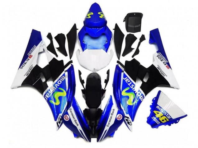 06-07 Blue Black White YZF R6 Motorcycle Fairings 06-07 Blue Black White YZF R6 Motorcycle Fairings