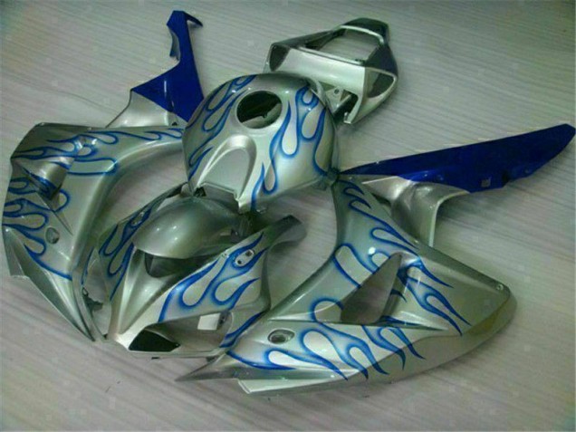 06-07 Blue Flame Silver CBR1000RR Motorcycle Fairings 06-07 Blue Flame Silver CBR1000RR Motorcycle Fairings