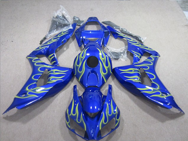 06-07 Blue Green Flame CBR1000RR Motorcycle Fairings