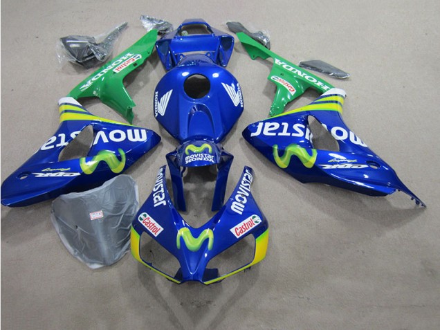 06-07 Blue Movistar Castrol GSXR 600 Motorcycle Fairings 06-07 Blue Movistar Castrol GSXR 600 Motorcycle Fairings