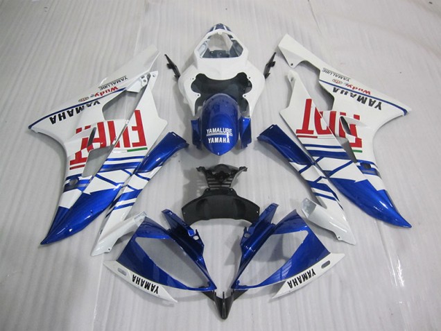 06-07 Blue White Fiat YZF R6 Motorcycle Fairings 06-07 Blue White Fiat YZF R6 Motorcycle Fairings