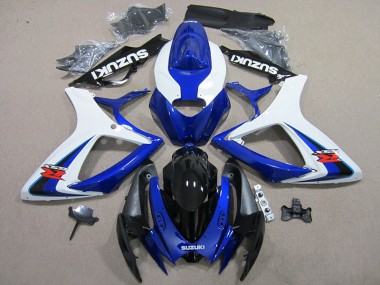 06-07 Blue White GSXR 600 Full Motorcycle Fairing Kits