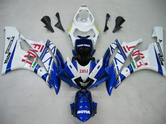 06-07 Blue White Motul Red Fiat YZF R6 Motorcycle Fairings