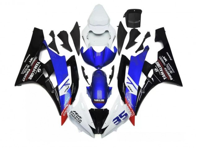 06-07 Blue White YZF R6 Full Motorcycle Fairing Kits