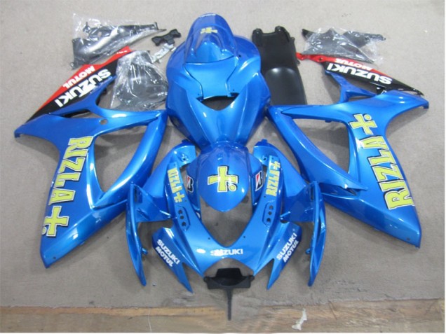 06-07 Blue Yellow Rizla GSXR 600 Motorcycle Fairings