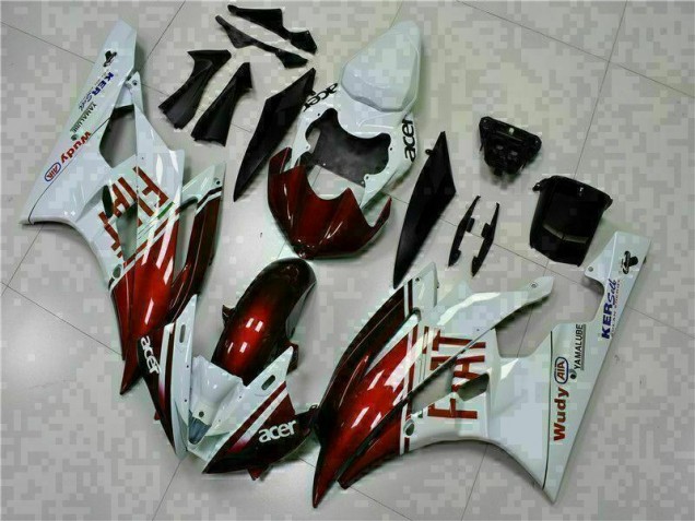 06-07 Brown White YZF R6 Motorcycle Fairings 06-07 Brown White YZF R6 Motorcycle Fairings