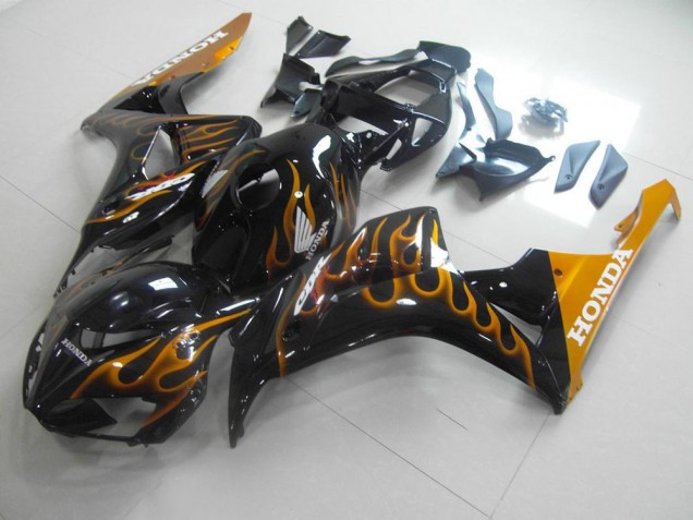 06-07 Gold Flame CBR1000RR Motorcycle Fairings 06-07 Gold Flame CBR1000RR Motorcycle Fairings