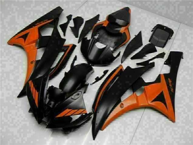 06-07 Orange Black YZF R6 Motorcycle Fairings 06-07 Orange Black YZF R6 Motorcycle Fairings