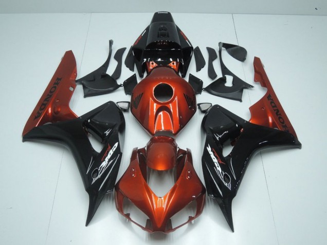 06-07 Orange and Black CBR1000RR Motorcycle Fairings 06-07 Orange and Black CBR1000RR Motorcycle Fairings