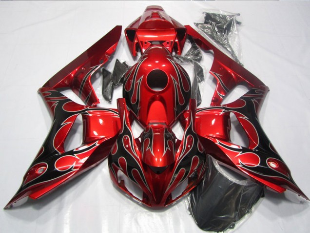 06-07 Red Black Flame CBR1000RR Motorcycle Fairings 06-07 Red Black Flame CBR1000RR Motorcycle Fairings