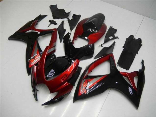 06-07 Red Black GSXR 600/750 Motorcycle Fairings 06-07 Red Black GSXR 600/750 Motorcycle Fairings