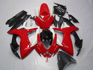 06-07 Red Black GSXR 600 Motorcycle Fairings