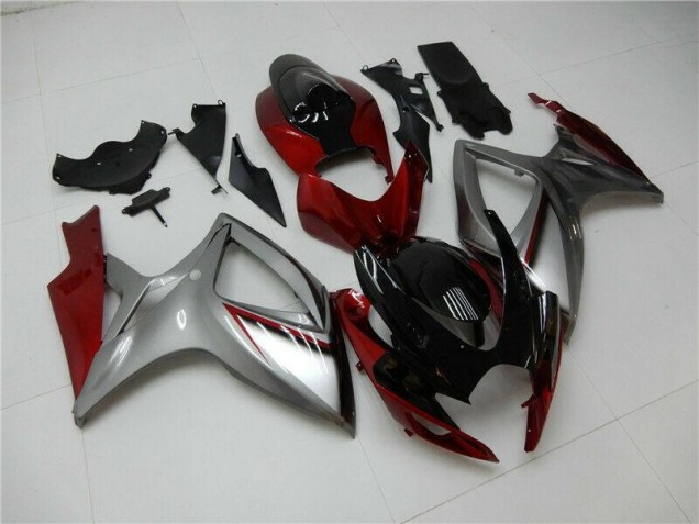 06-07 Red Silver GSXR 600/750 Motorcycle Fairings 06-07 Red Silver GSXR 600/750 Motorcycle Fairings
