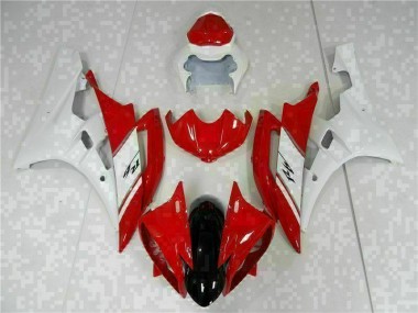 06-07 Red White YZF R6 Full Motorcycle Fairing Kits