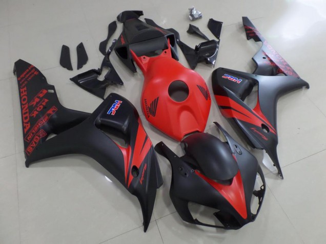 06-07 Red and Matte Black CBR1000RR Motorcycle Fairings