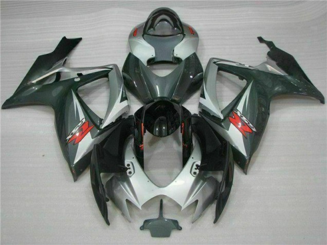 06-07 Silver Black GSXR 600/750 Motorcycle Fairings 06-07 Silver Black GSXR 600/750 Motorcycle Fairings
