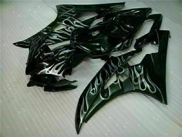 06-07 Silver Flame Black YZF R6 Motorcycle Fairings