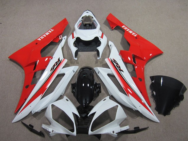 06-07 White Black Red YZF R6 Motorcycle Fairings 06-07 White Black Red YZF R6 Motorcycle Fairings