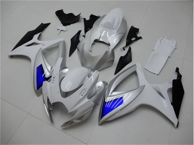 06-07 White Blue GSXR 600/750 Motorcycle Fairing 06-07 White Blue GSXR 600/750 Motorcycle Fairing