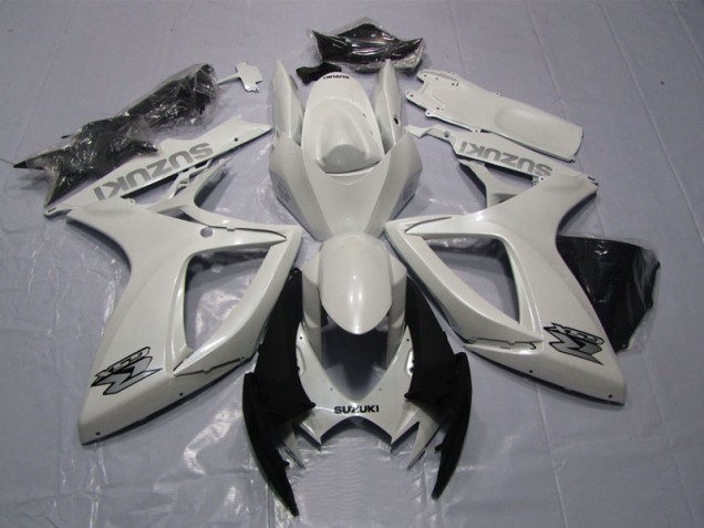 06-07 White GSXR 600 Motorcycle Fairing 06-07 White GSXR 600 Motorcycle Fairing
