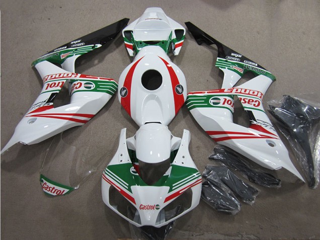 06-07 White Green Red Castrol CBR1000RR Motorcycle Fairings 06-07 White Green Red Castrol CBR1000RR Motorcycle Fairings
