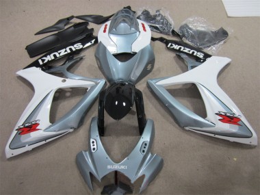 06-07 White Grey GSXR 600 Motorcycle Fairings