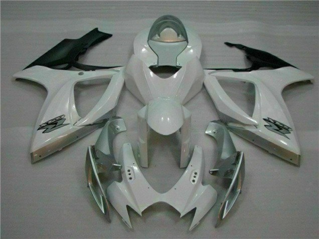 06-07 White Silver GSXR 600/750 Motorcycle Bodywork 06-07 White Silver GSXR 600/750 Motorcycle Bodywork
