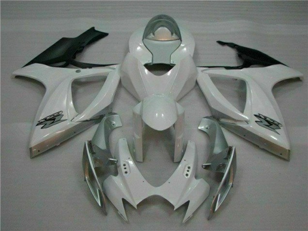 06-07 White Silver GSXR 600/750 Motorcycle Fairings 06-07 White Silver GSXR 600/750 Motorcycle Fairings