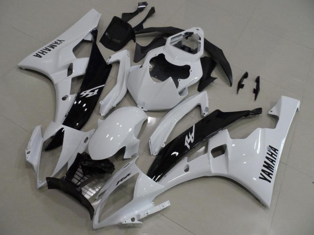 06-07 White and Black YZF R6 Motorcycle Fairings