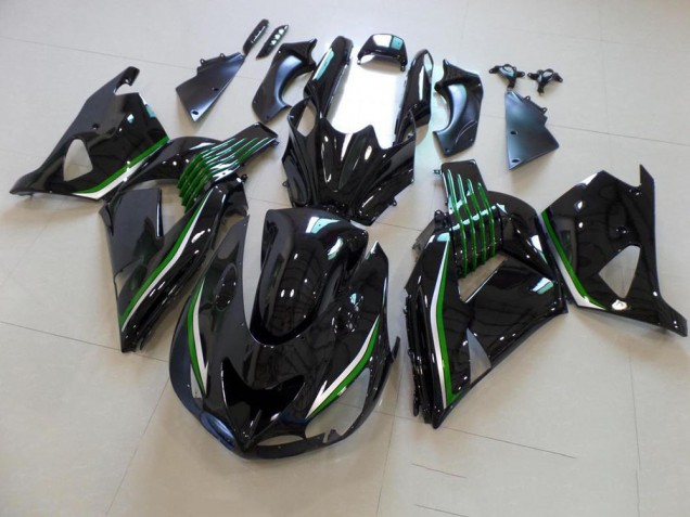 06-11 Glossy Black with Green Line ZX14R ZZR1400 Motorcycle Fairings 06-11 Glossy Black with Green Line ZX14R ZZR1400 Motorcycle Fairings