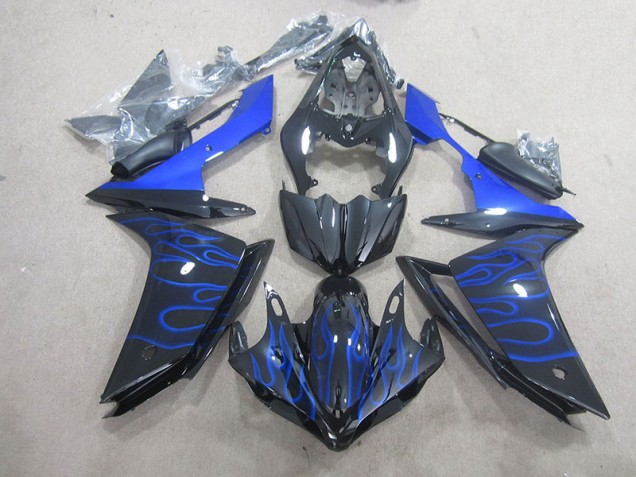 07-08 Black Blue Flame YZF R1 Motorcycle Fairings 07-08 Black Blue Flame YZF R1 Motorcycle Fairings